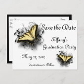 Tiger Swallowtail Butterfly Announcement Postcard (Front/Back)