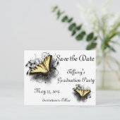 Tiger Swallowtail Butterfly Announcement Postcard (Standing Front)