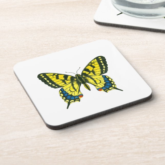 Tiger swallowtail butterfly beverage coaster (Left Side)