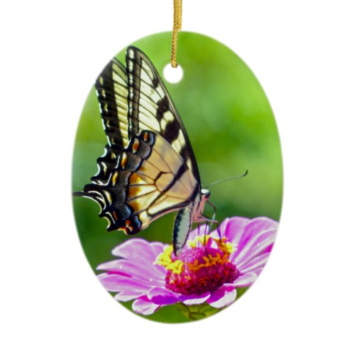 Tiger Swallowtail Butterfly Ceramic Ornament