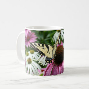 Tiger Swallowtail Butterfly Coneflower Coffee Mug
