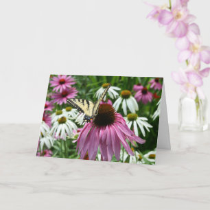 Tiger Swallowtail Butterfly Flower Greeting Card
