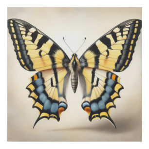 Tiger Swallowtail Butterfly IREF2305 - Watercolor Faux Canvas Print