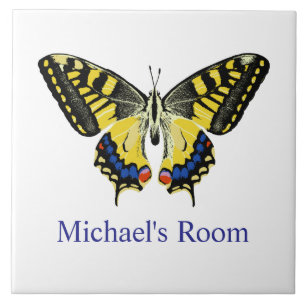 Tiger Swallowtail Butterfly Kids Room Ceramic Tile