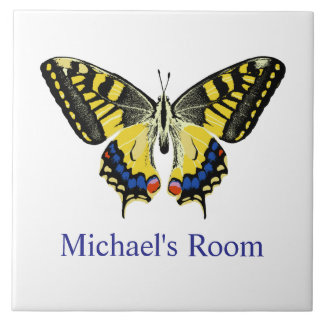 Tiger Swallowtail Butterfly Kids Room Ceramic Tile