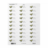 Tiger Swallowtail Butterfly Label (Full Sheet)