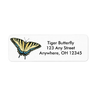 Tiger Swallowtail Butterfly Label