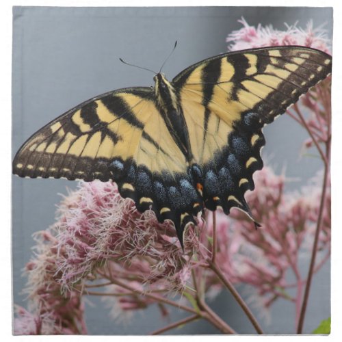Tiger Swallowtail Butterfly on Joe Pye Weed Cloth Napkin