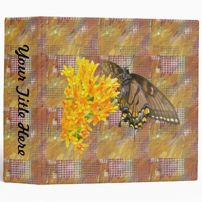 Tiger Swallowtail Butterfly (Papilio glaucas) Item 3 Ring Binder (Front/Spine)