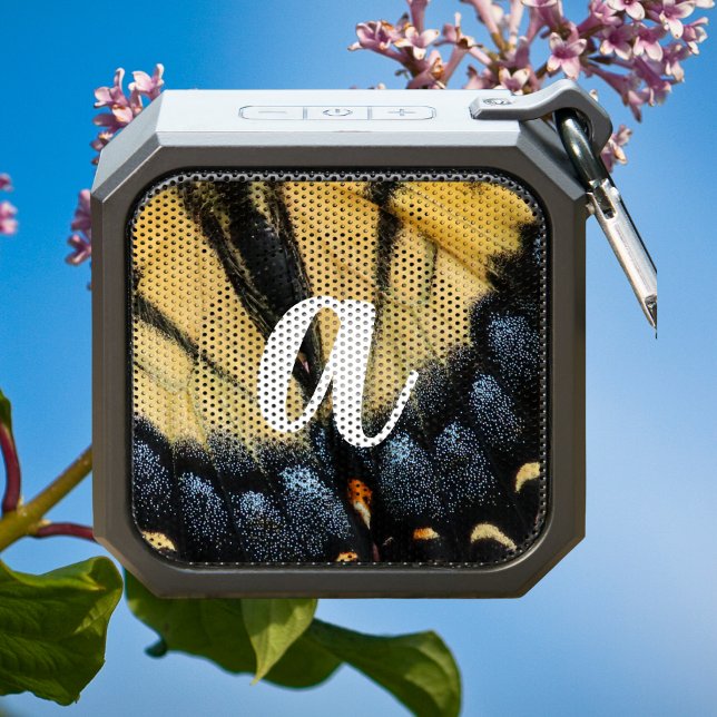 Tiger Swallowtail Butterfly Wing  Bluetooth Speaker (This butterfly wing photo bluetooth speaker is a beautiful, fun, and practical gift. Customizable.)
