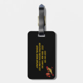 Tiger Swallowtail Butterfly with Red Flowers Luggage Tag (Back Vertical)