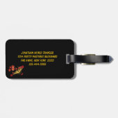 Tiger Swallowtail Butterfly with Red Flowers Luggage Tag (Back Horizontal)