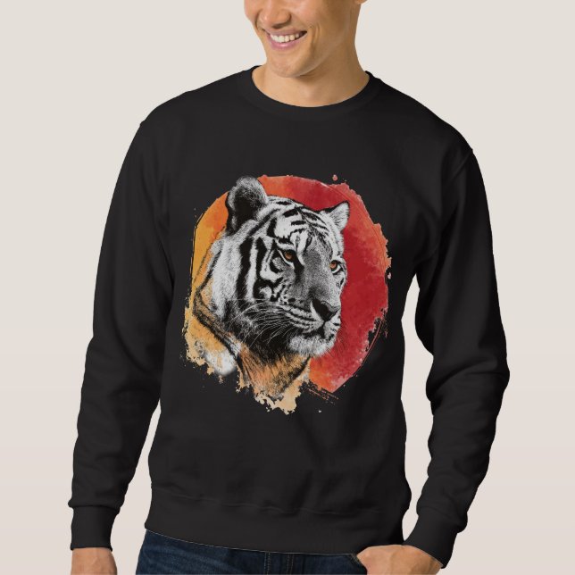 Tiger symbol of courage. sweatshirt (Front)