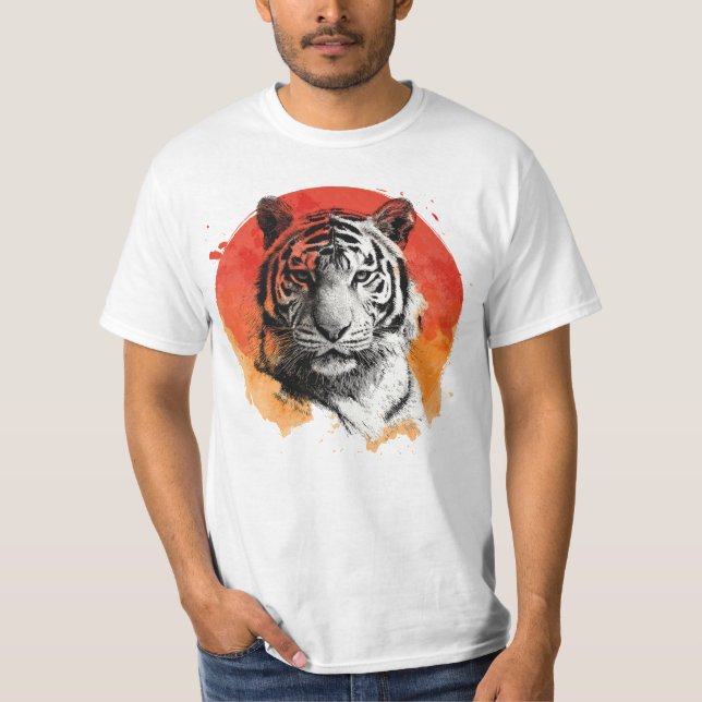 Tiger symbol of courage.  T-Shirt (Front)