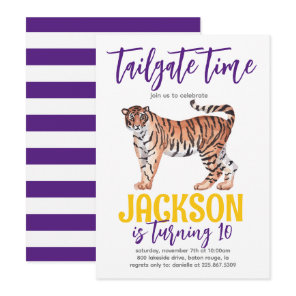 Tiger Tailgate Birthday Invite