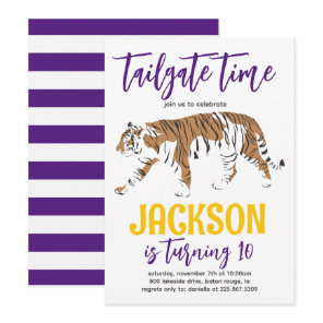 Tiger Tailgate Birthday Invite