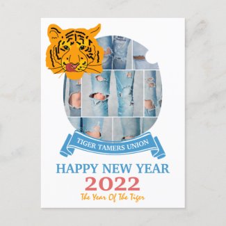 Tiger Tamers Union Happy New Year 2022 Postcard