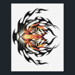 Tiger Tattoo<br><div class="desc">Tigers are easy to recognize. They typically have rusty-reddish to brown-rusty coats,  a whitish medial and ventral area,  a white "fringe" that surrounds the face,  and stripes that vary from brown or gray to pure black.</div>
