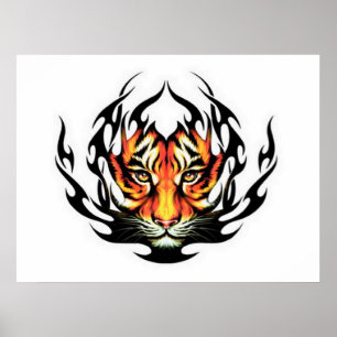 Tiger Tattoo Poster