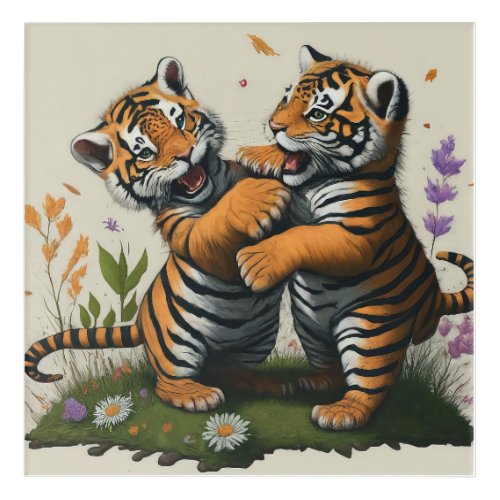 Tiger Teamwork Acrylic Print