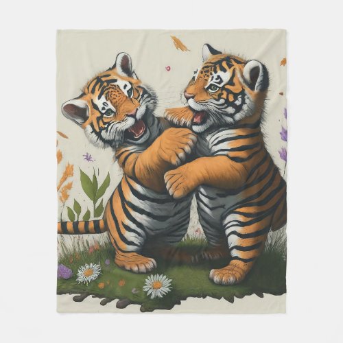 Tiger Teamwork Fleece Blanket