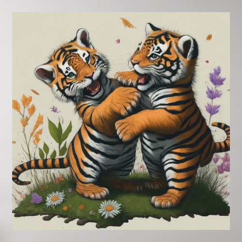 Tiger Teamwork Poster