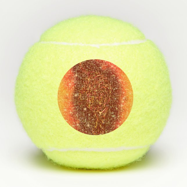 Tiger Tennis Balls Running At Galaxy Starry Night (Front)