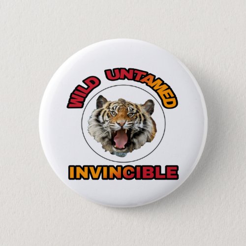 Tiger  the king of the jungle and all animals button
