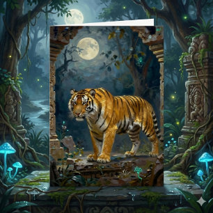 Tiger Themed Happy Birthday Card