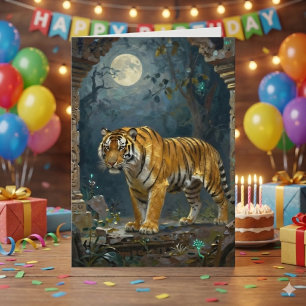 Tiger Themed Happy Birthday Nephew Card