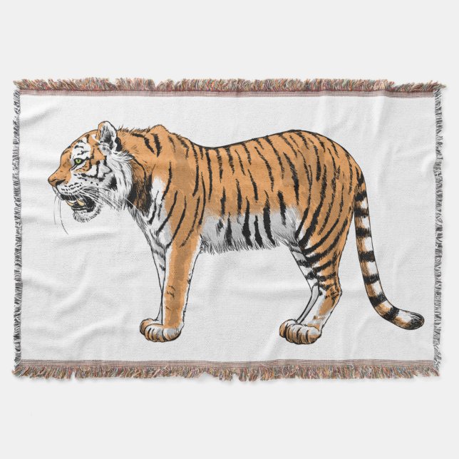 Tiger Throw Blanket (Front)