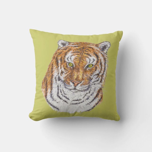 Tiger Throw Pillow (Front)