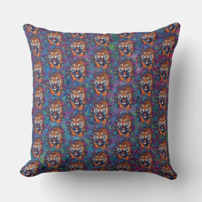 Tiger Throw Pillow (Front)