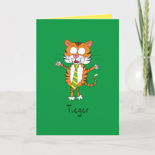 Tiger Tie Cute Funny Card