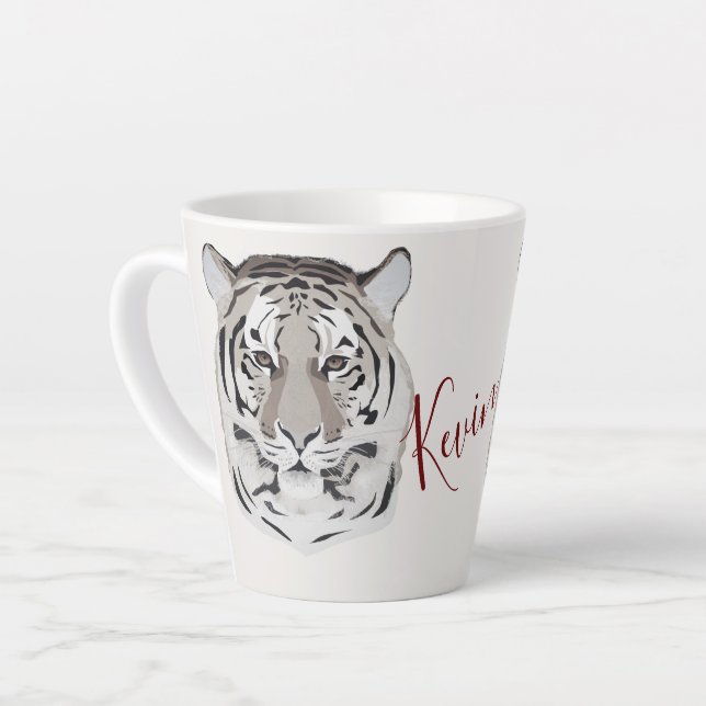 Tiger, tiger face, symbol of 2022  latte mug (Left Angle)