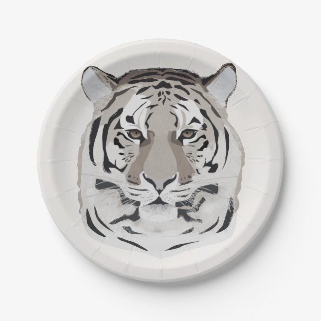 Tiger, tiger face, symbol of 2022 paper plates (Front)