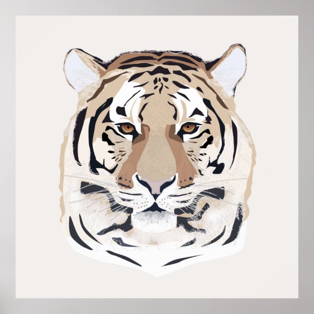 Tiger, tiger face, symbol of 2022 poster (Front)