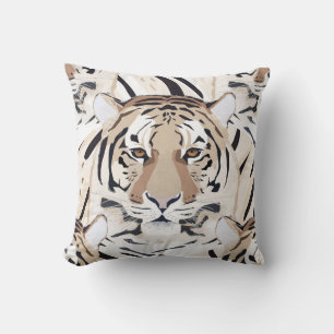 Tiger, tiger face, symbol of 2022 throw pillow