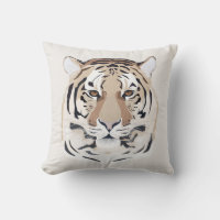 Tiger, tiger face, symbol of 2022 throw pillow
