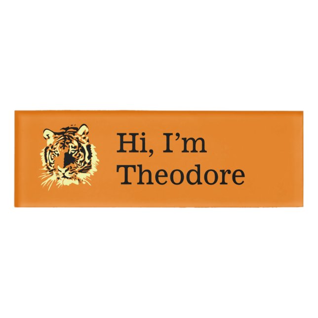 Tiger Tiger Tiger Name Tag (Front)