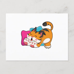 Tiger tired postcard