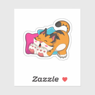 Tiger tired sticker