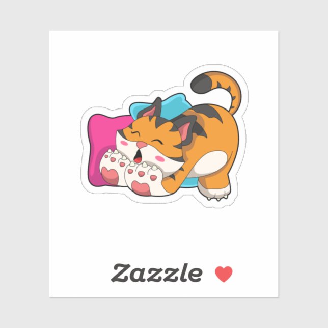 Tiger tired sticker (Sheet)