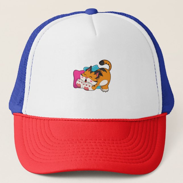 Tiger tired trucker hat (Front)