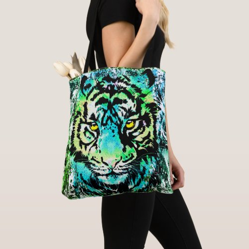 Tiger Tote Bag _ Colourful Tiger Eyes 