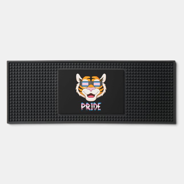 Tiger Transgender Flag Lgbt Bar Mat (Front)