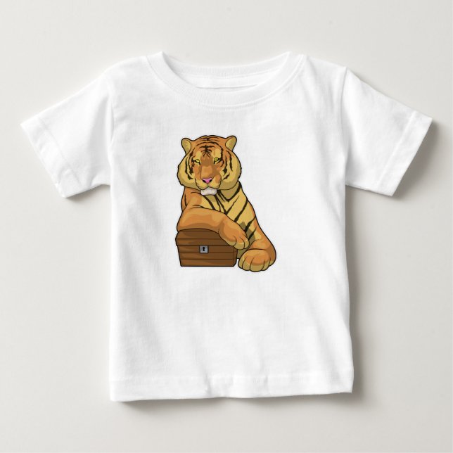 Tiger Treasure chest Baby T-Shirt (Front)
