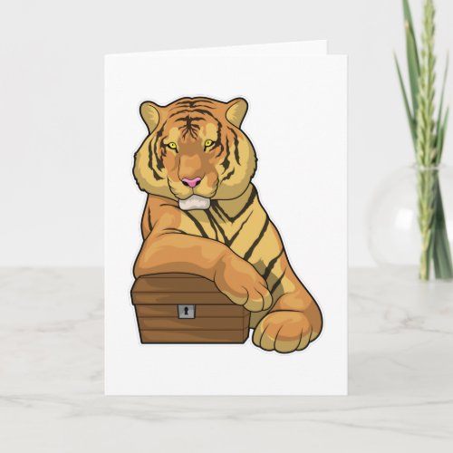 Tiger Treasure chest Card