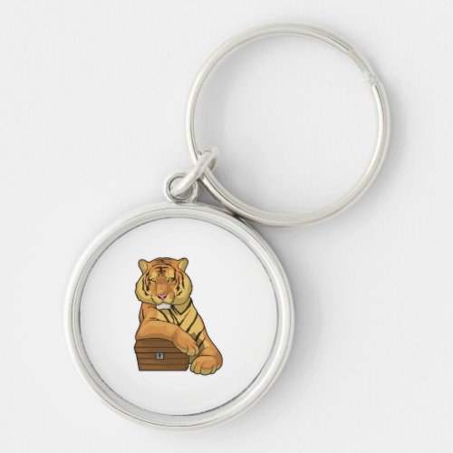 Tiger Treasure chest Keychain