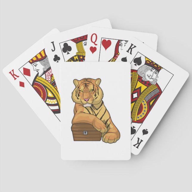 Tiger Treasure chest Poker Cards (Back)